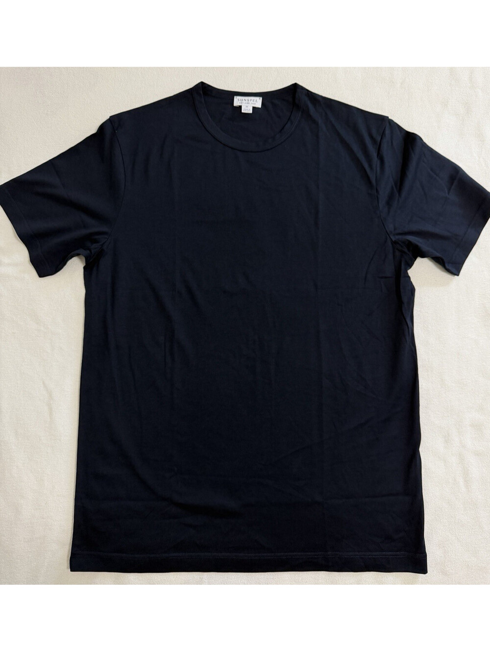 Sunspel Classic T-shirt Crew Neck Navy Blue Men's Medium - Picture 4 of 8